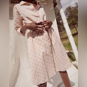 NWT Sarah Beige Linen Dress